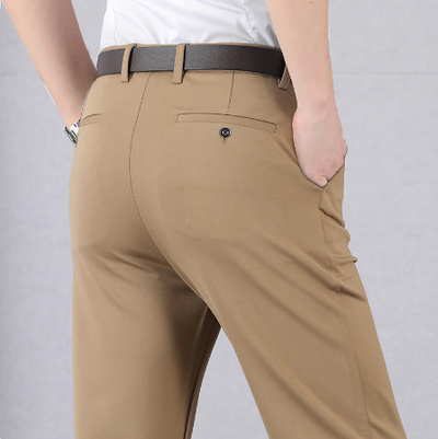 Pantalon Décontracté Classique pour Homme à Haute Élasticité