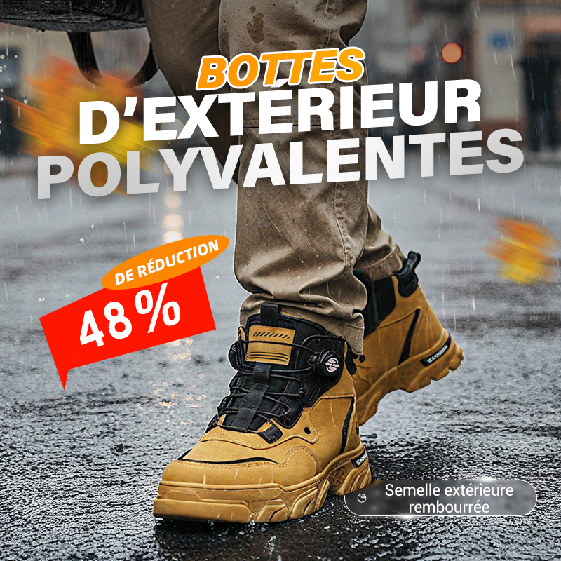 Chaussures de travail pour hommes à boucle pivotante pour l'extérieur
