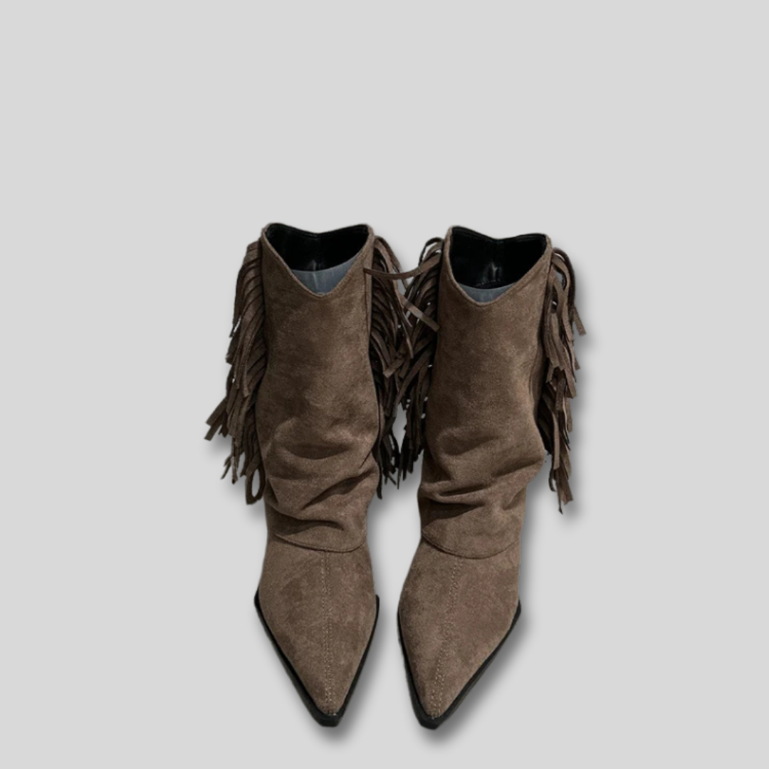 SOLANGE | Bottes de cowboy western en daim