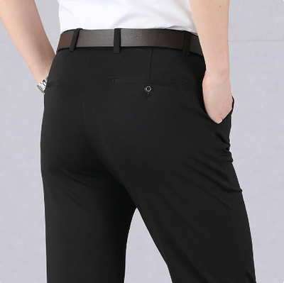 Pantalon Décontracté Classique pour Homme à Haute Élasticité
