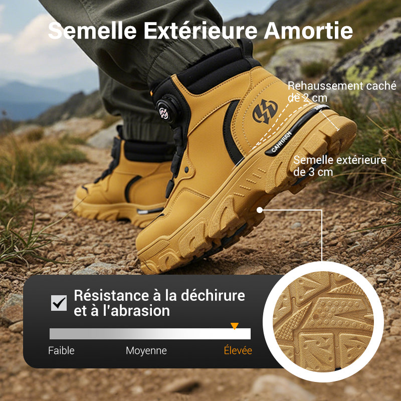 Chaussures de travail pour hommes à boucle pivotante pour l'extérieur