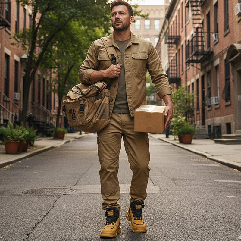 Chaussures de travail pour hommes à boucle pivotante pour l'extérieur