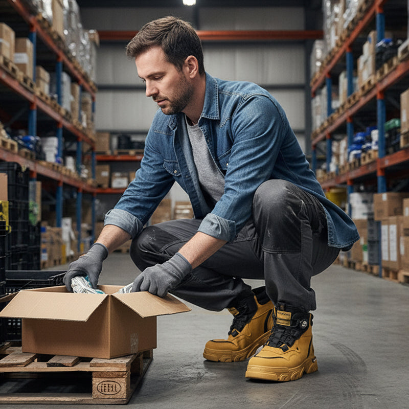 Chaussures de travail pour hommes à boucle pivotante pour l'extérieur