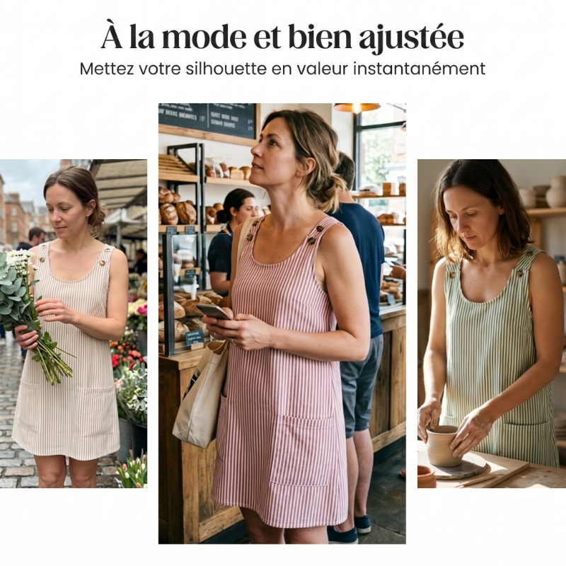 Robe-combinaison décontractée à rayures et sans manches pour femme, avec bretelles réglables