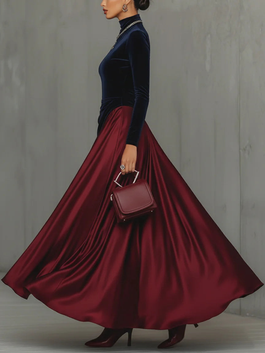 LUCRÈCE | Robe longue bicolore