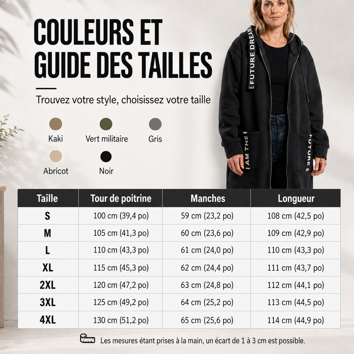 Manteau sweat-shirt oversize à capuche