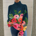Rosina | Pull à Col Montant Fleuri