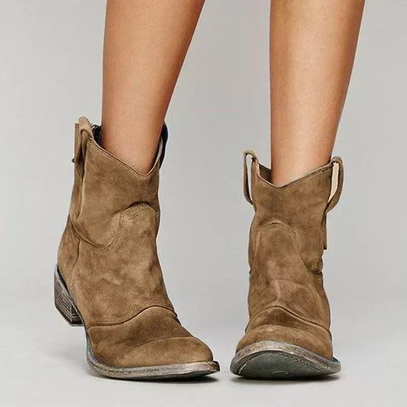 CHARLOTTE | Bottines orthopédiques en daim et coton