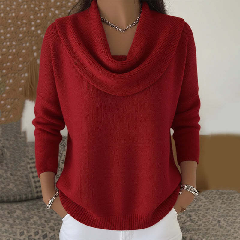 Barbara | Pull à Col Bénitier Drapé
