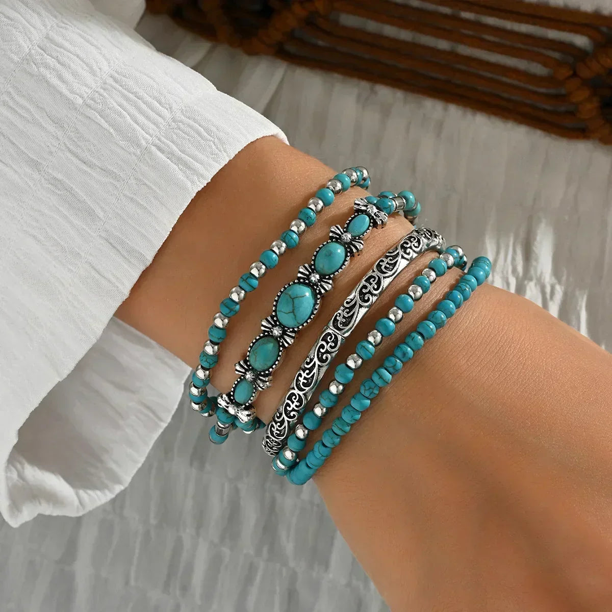 MAËLYS | Bracelet multifil turquoise raffiné