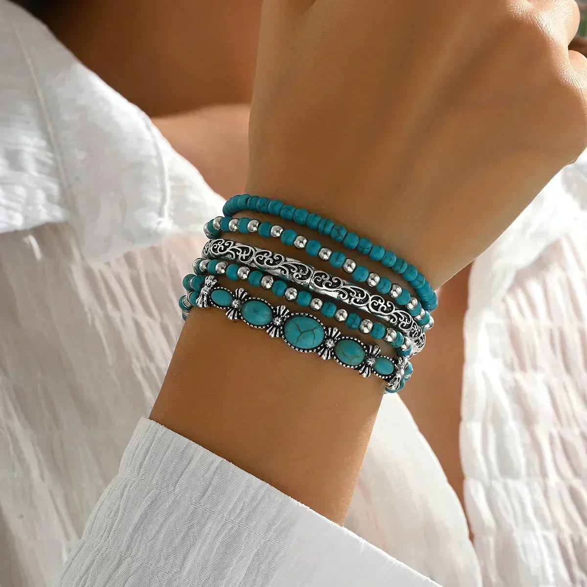 MAËLYS | Bracelet multifil turquoise raffiné