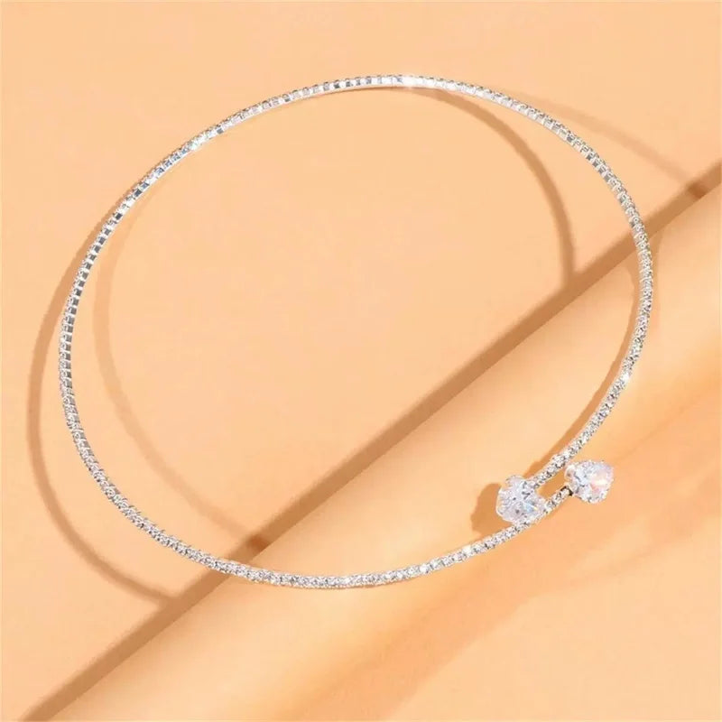 AMARA | Collier ras-de-cou cœur de cristal