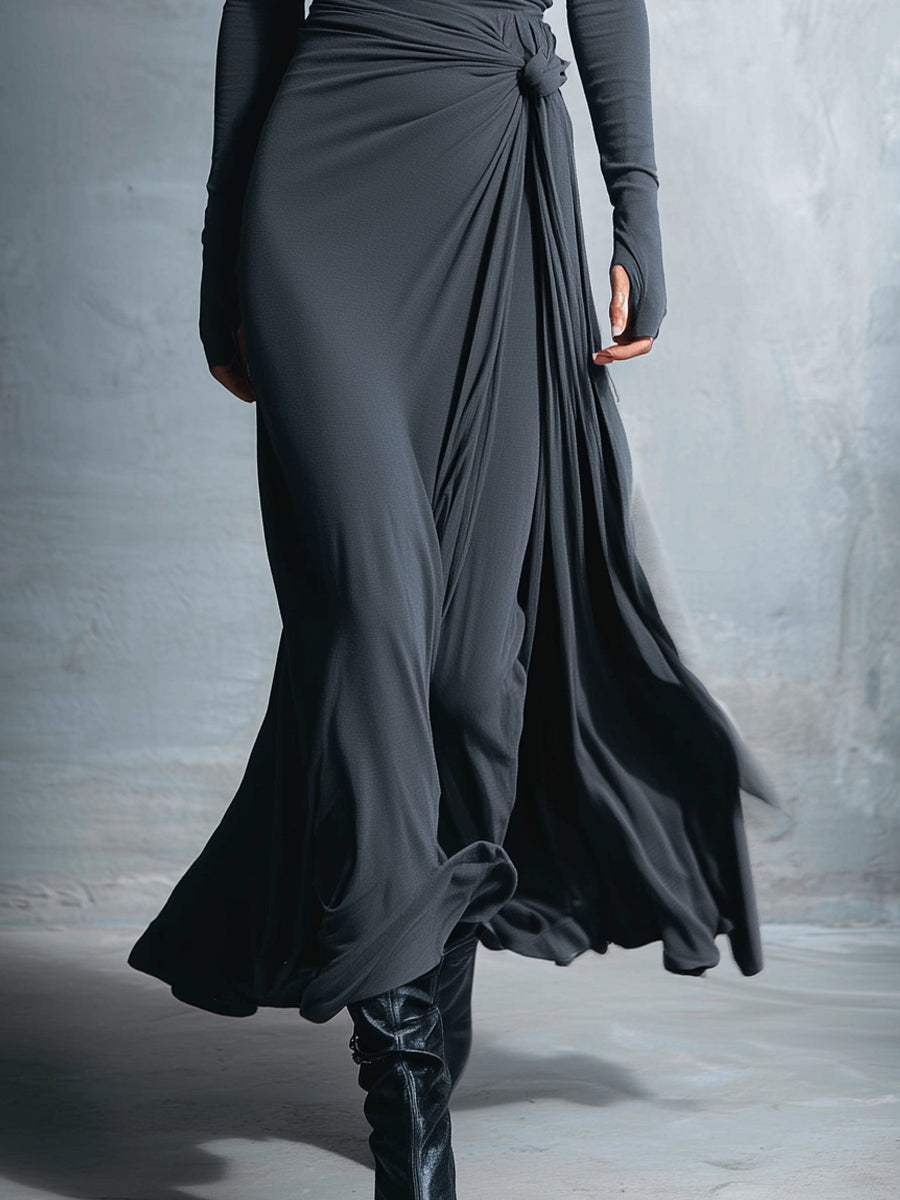 NAIARA ❘ Robe maxi avec nœud latéral
