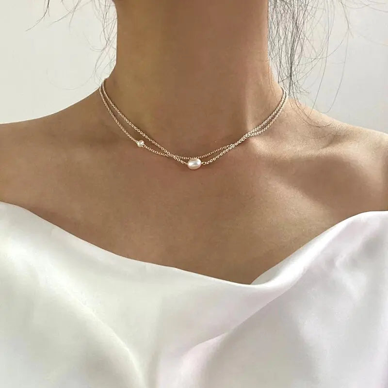 CLARISA | Collier classique en perles d'eau douce
