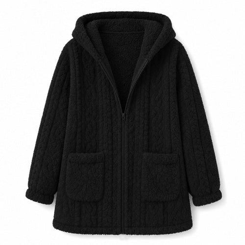 Cardigan décontracté en tissu moelleux