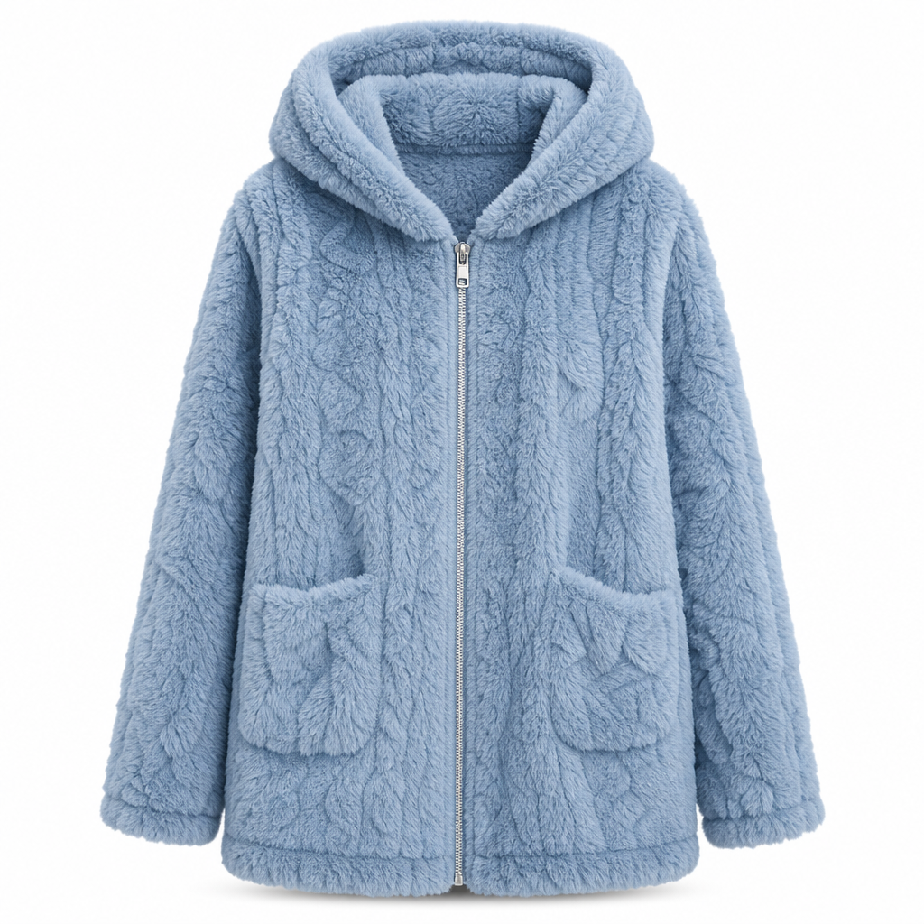 Cardigan décontracté en tissu moelleux
