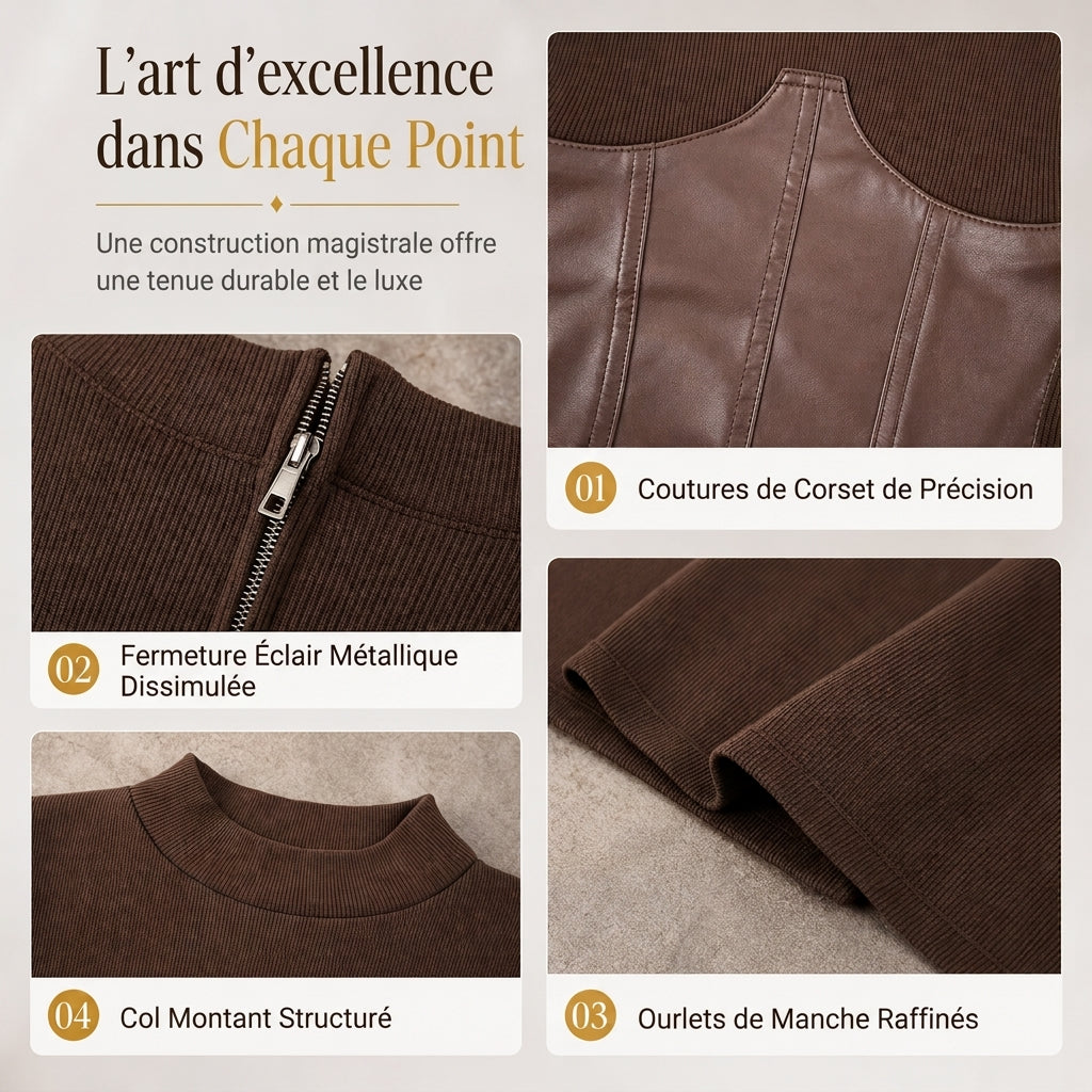 Robe pull mouchetée à manches longues et col rond