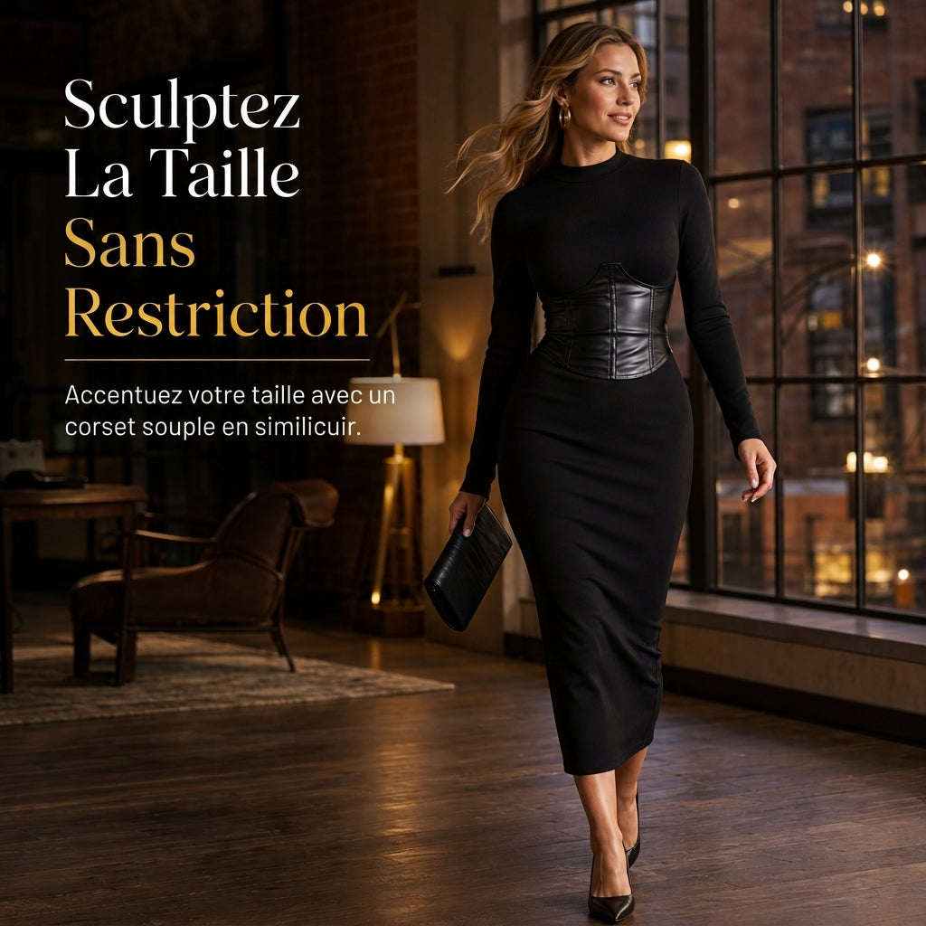 Robe pull mouchetée à manches longues et col rond