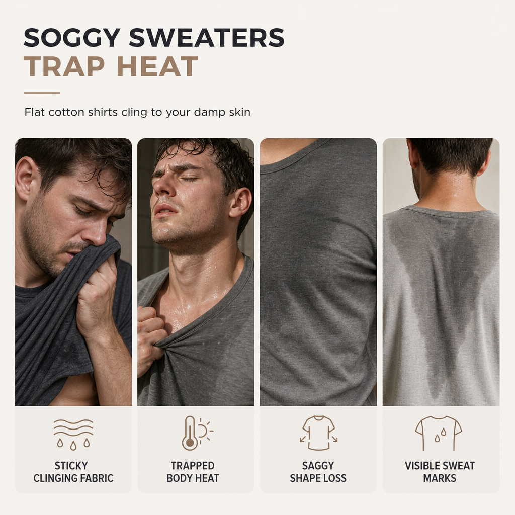 Sweat-shirt décontracté coupe ajustée, col rond et manches longues