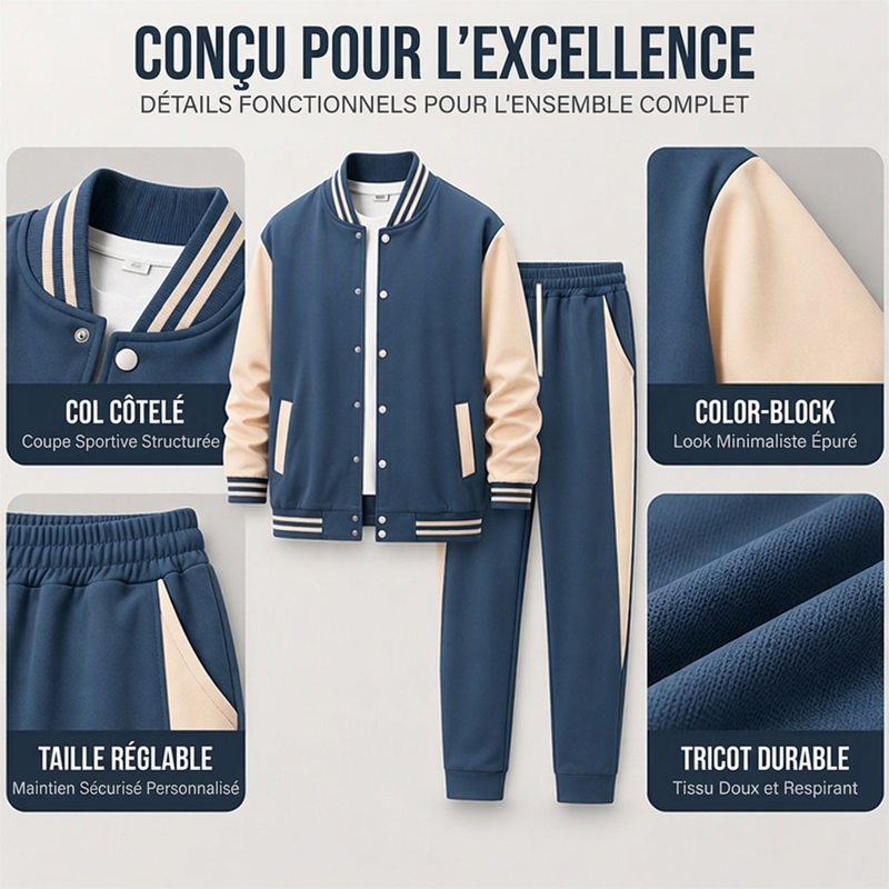 Ensemble veste de baseball et pantalon