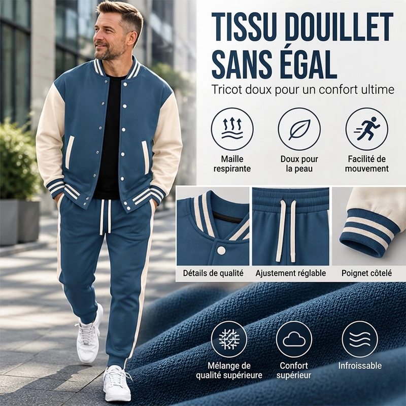 Ensemble veste de baseball et pantalon