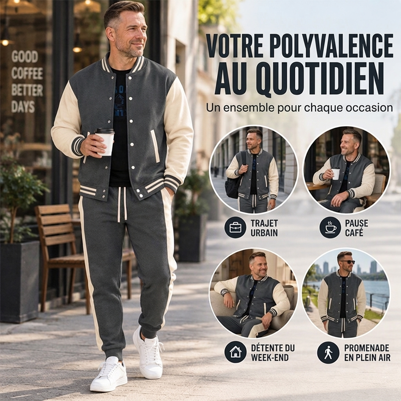 Ensemble veste de baseball et pantalon